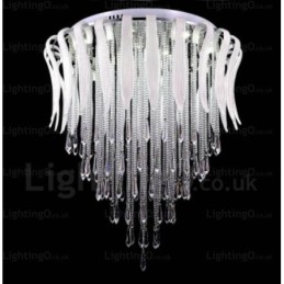 12 Light Modern Contemporary Ceiling Lights with Crystal Shade