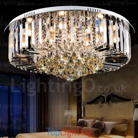 6 Light Modern Contemporary Ceiling Lights with Crystal Shade 6 Light Modern Contemporary Ceiling Lights with Crystal Shade