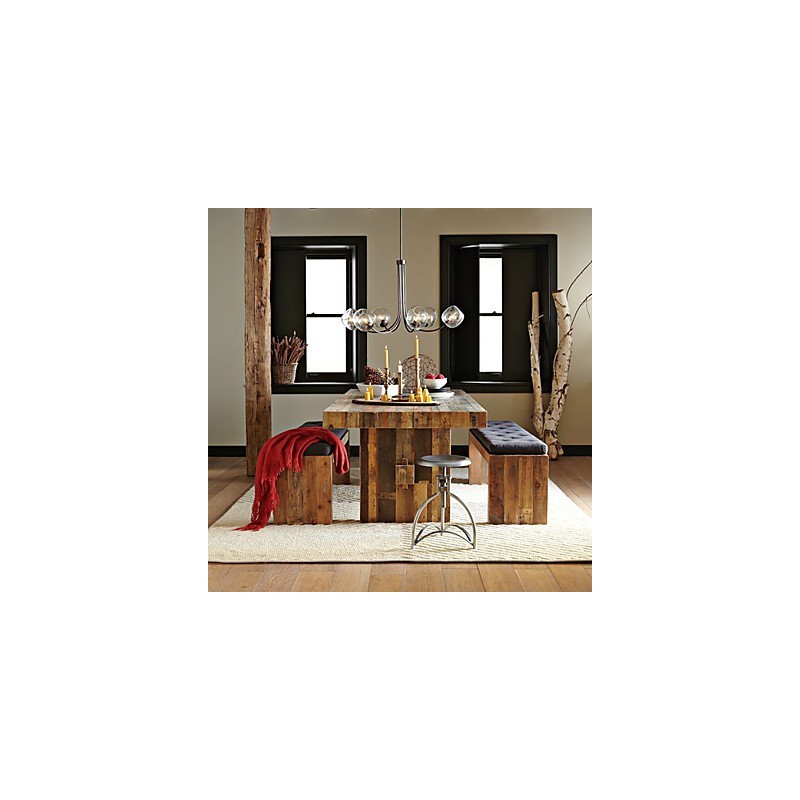 Traditional Chandelier with 6 Lights and Glass Bubble Shade