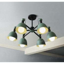 6 Light Nordic Chandelier with Aluminium Alloy Shade