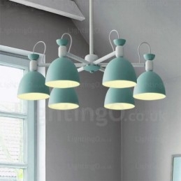 6 Light Nordic Chandelier with Aluminium Alloy Shade