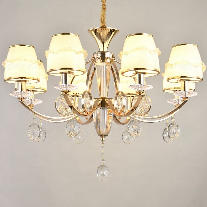 6 Light Nordic Chandelier with Glass Shade