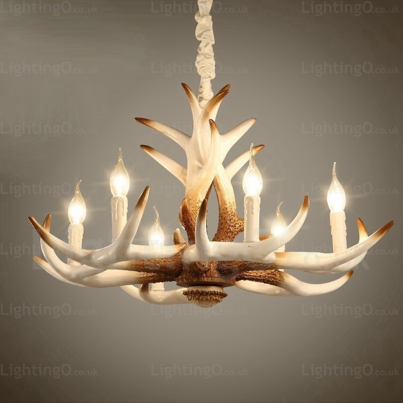 6 Light Vintage Retro Chandelier