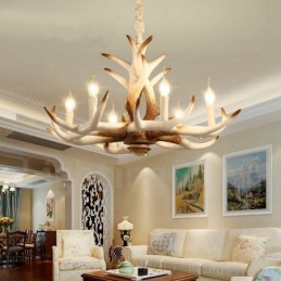 6 Light Vintage Retro Chandelier