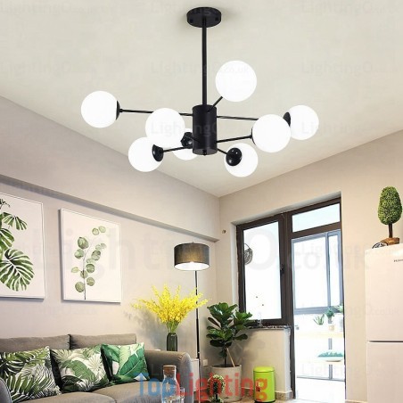 8 Light Modern Contemporary Chandelier with Glass Shade 8 Light Modern Contemporary Chandelier with Glass Shade