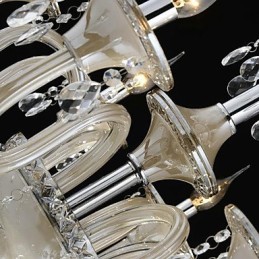 8 Light The style of palace Glass Chandelier With Candle Bulb