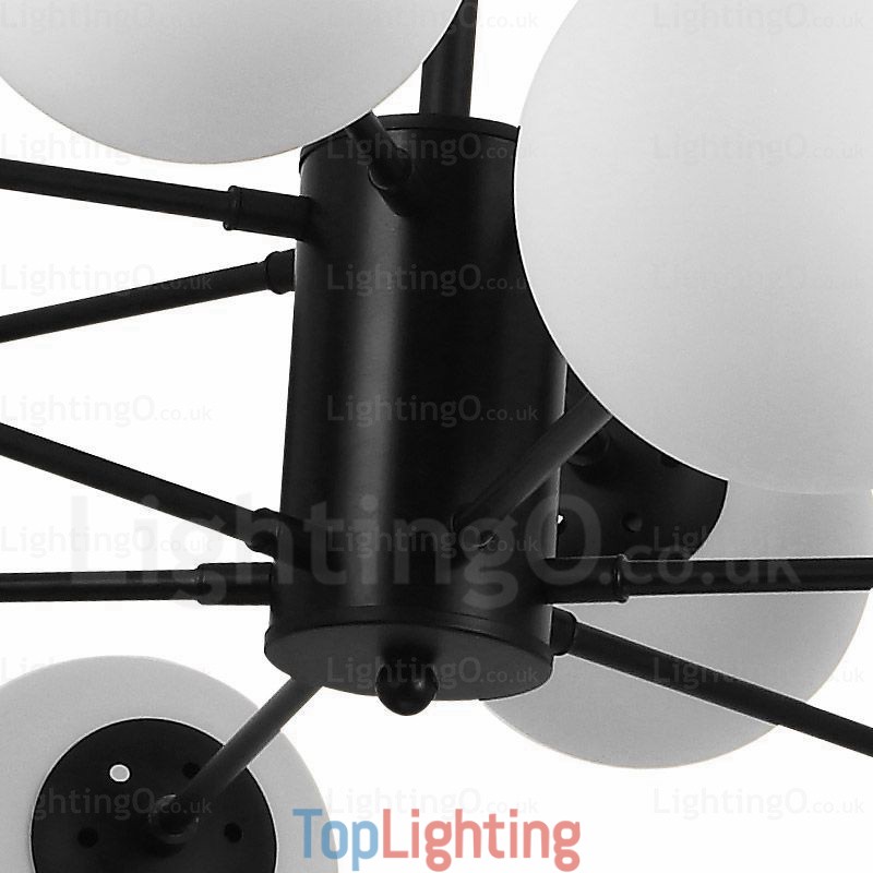 12 Light Nordic Chandelier with Glass Shade