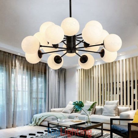 16 Light Nordic Chandelier with Glass Shade 16 Light Nordic Chandelier with Glass Shade