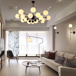 16 Light Nordic Chandelier with Glass Shade