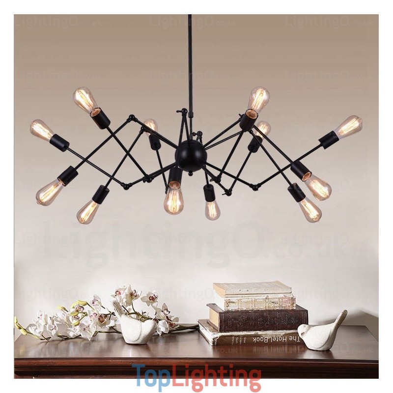 12 Light Vintage Retro Chandelier Shops