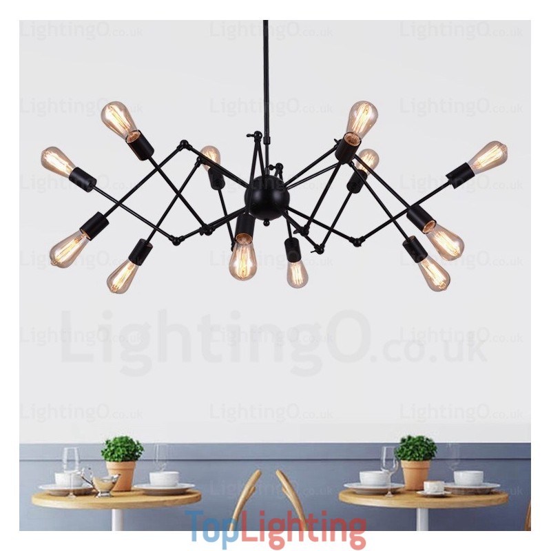 12 Light Vintage Retro Chandelier Shops
