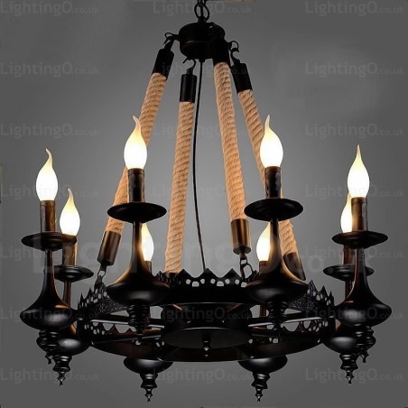 8 Light Country Rustic Pendant Light 8 Light Country Rustic Pendant Light