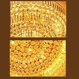 Modern Luxury Chandelier Crystal Absorb Dome Light Diameter 35CM Contains 3 Bulbs