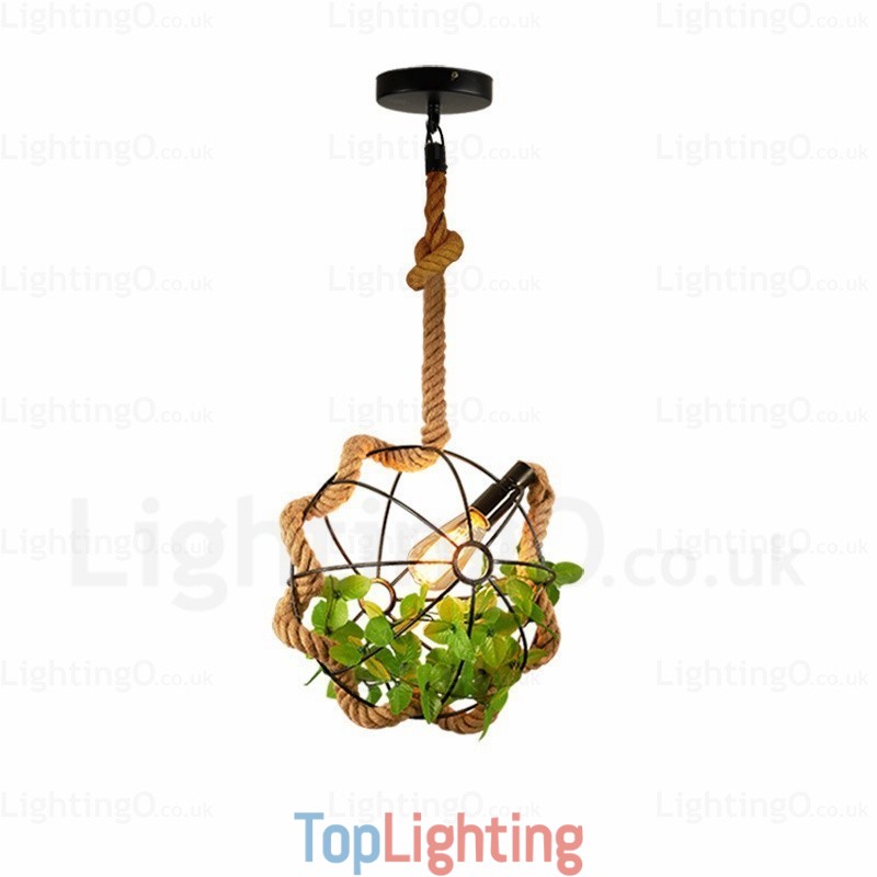 1 Light Country Rustic Vintage Retro Pendant Light