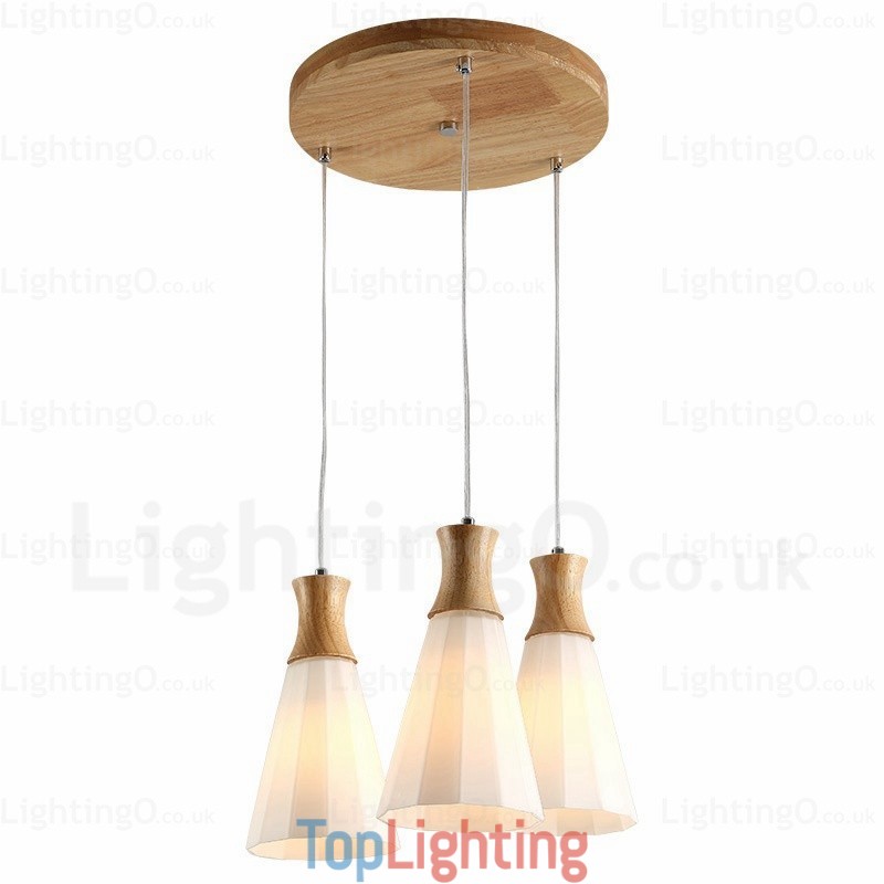 1 Light Modern Contemporary Nordic Pendant Light with Glass Shade