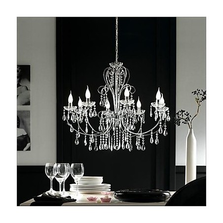 Traditional Classic Crystal Chrome Metal Chandelier Traditional Classic Crystal Chrome Metal Chandelier