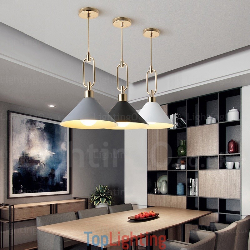 1 Light Nordic Modern Contemporary Pendant Light with Stainless Steel Shade Shops
