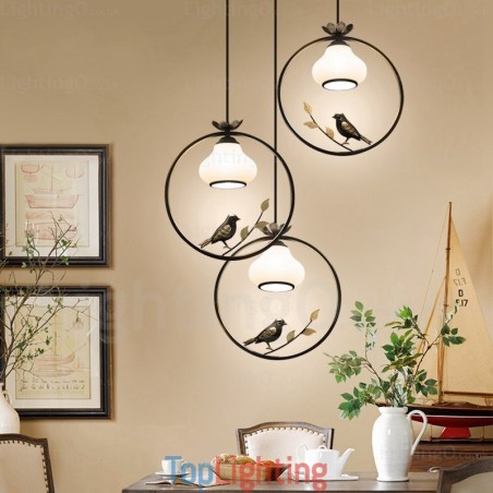 1 Light Country Rustic Rural Pendant Light with Glass Shade 1 Light Country Rustic Rural Pendant Light with Glass Shade