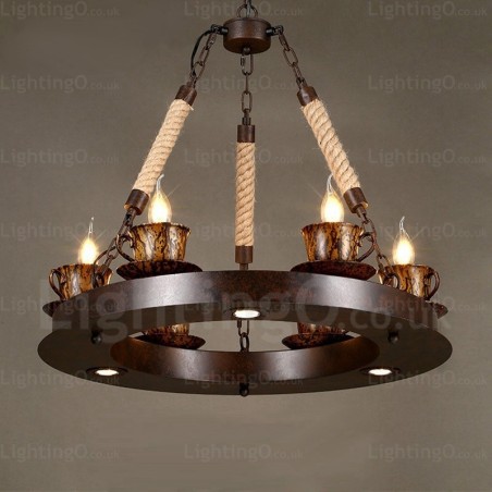 9 Light Country Rustic Pendant Light 9 Light Country Rustic Pendant Light