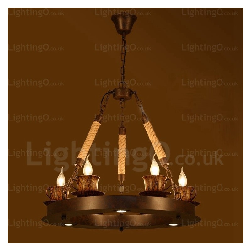 9 Light Country Rustic Pendant Light