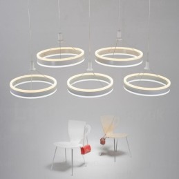 2 Light Modern Contemporary Pendant Light with Acrylic Shade