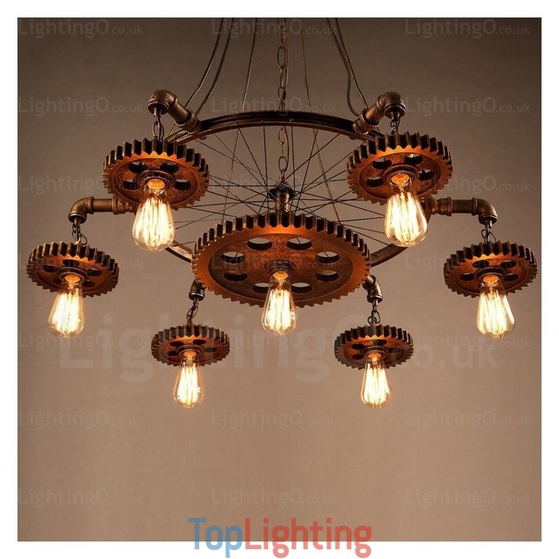 7 Light Vintage Retro Pendant Light