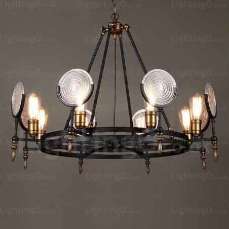 6 Light Vintage Retro Pendant Light with Glass Shade 6 Light Vintage Retro Pendant Light with Glass Shade