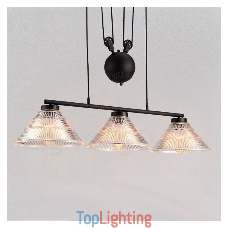 2 Light Modern Contemporary Pendant Light with Glass Shade