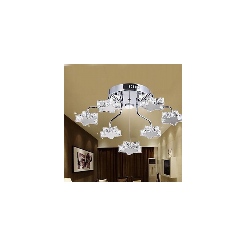 Flush Mount 7 Light Modern Electroplated Stainless