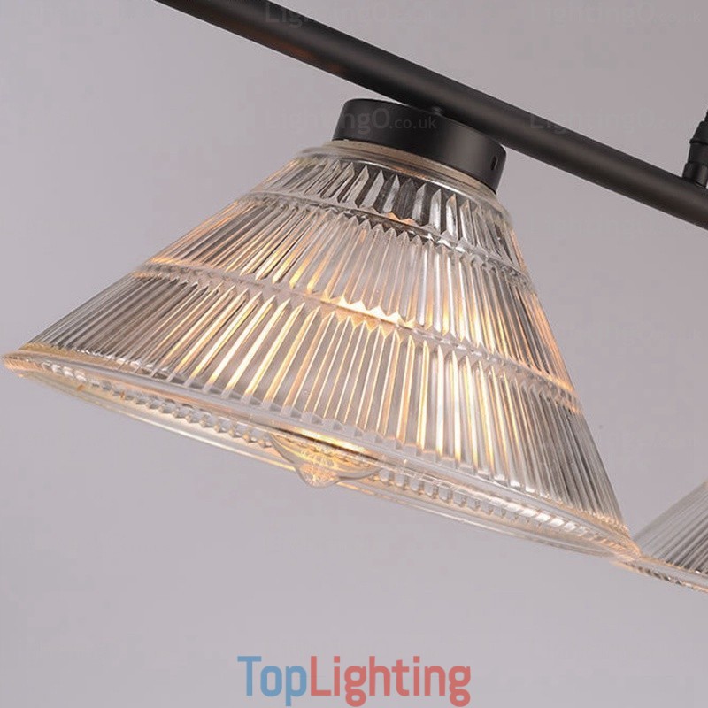 2 Light Modern Contemporary Pendant Light with Glass Shade
