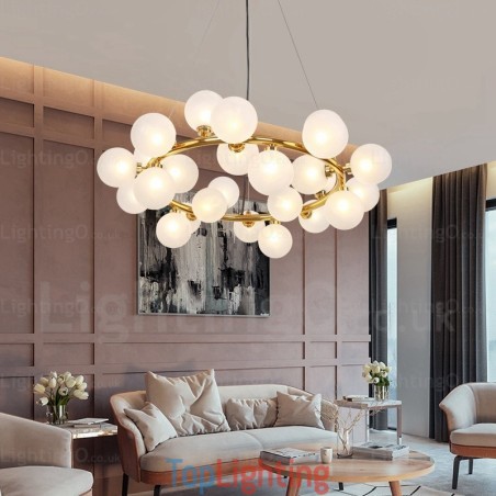 25 Light Nordic Pendant Light with Glass Shade