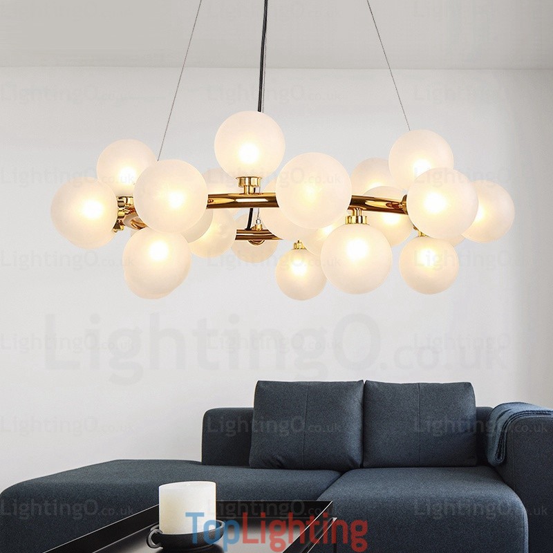 25 Light Nordic Pendant Light with Glass Shade