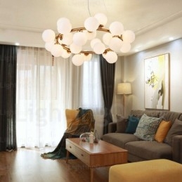 25 Light Nordic Pendant Light with Glass Shade