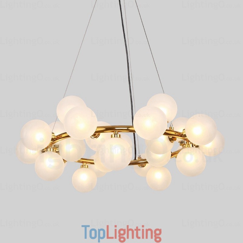 25 Light Nordic Pendant Light with Glass Shade