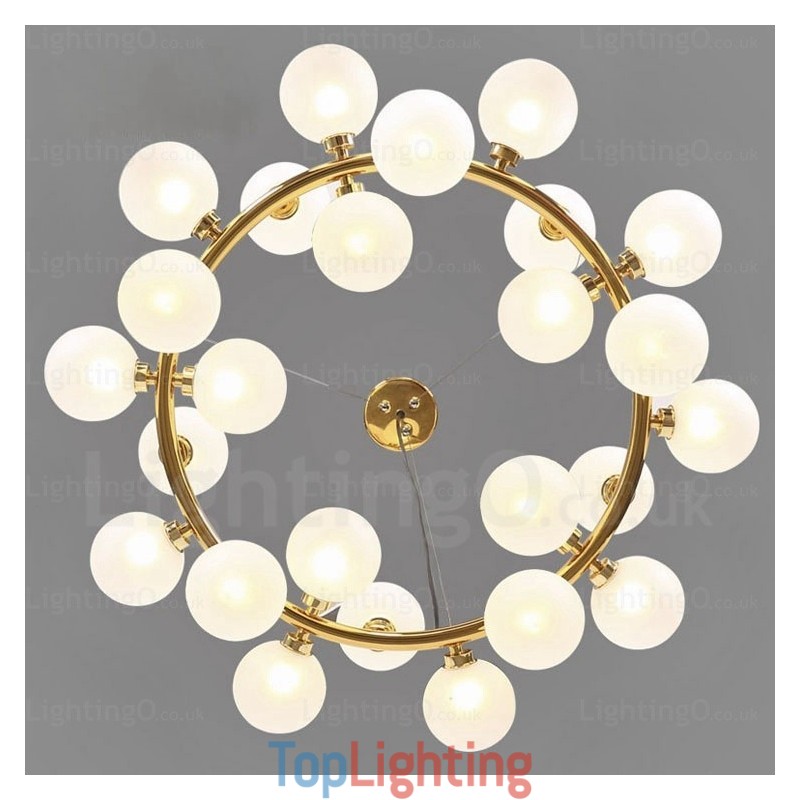 25 Light Nordic Pendant Light with Glass Shade