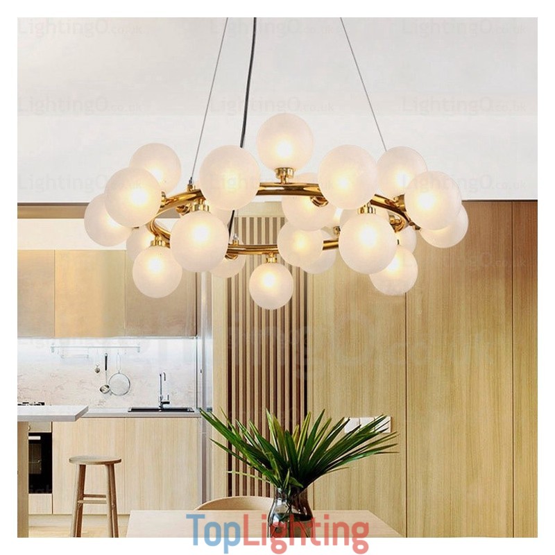 25 Light Nordic Pendant Light with Glass Shade