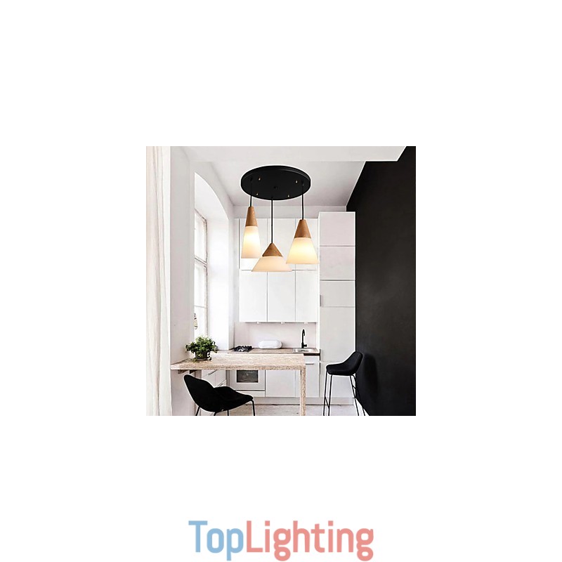 Chandelier Mini Style Modern Contemporary Metal 3 Light Pendant Light