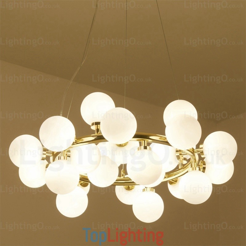 25 Light Nordic Pendant Light with Glass Shade