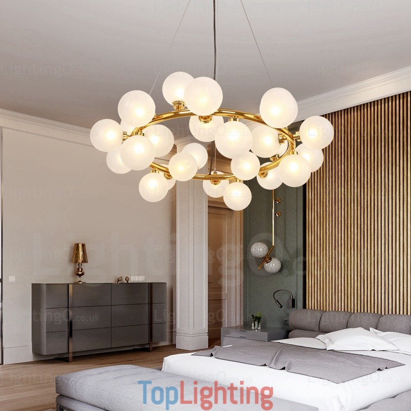 25 Light Nordic Pendant Light with Glass Shade