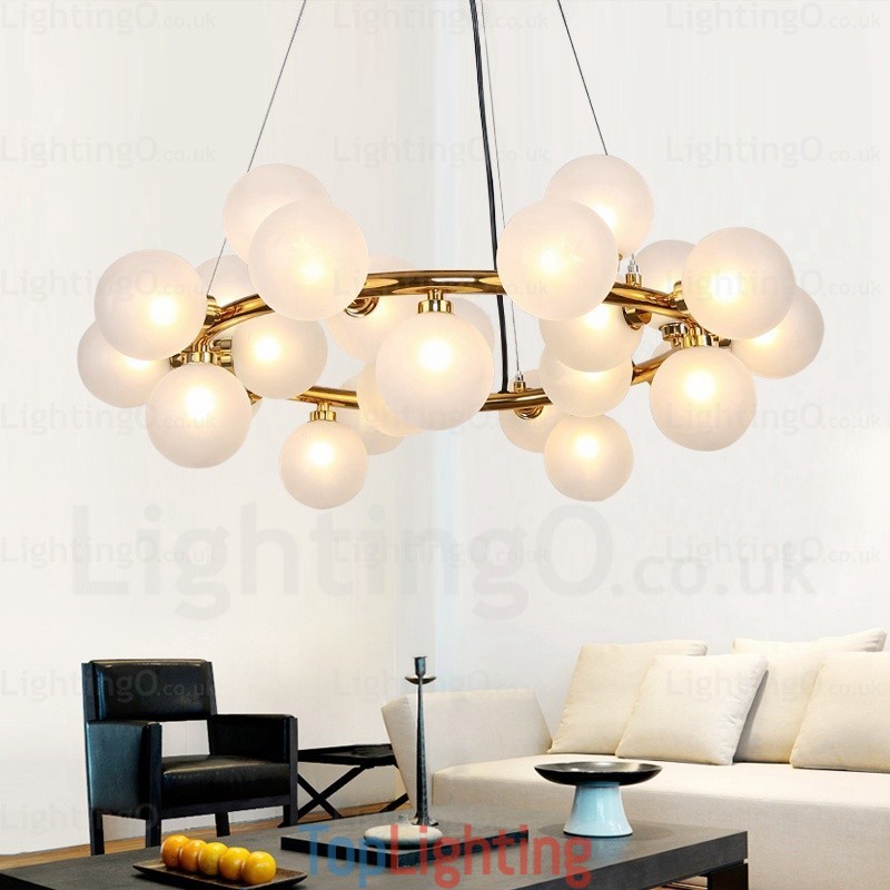 25 Light Nordic Pendant Light with Glass Shade