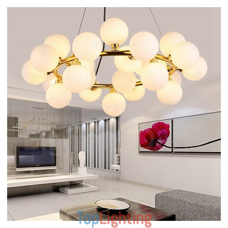25 Light Nordic Pendant Light with Glass Shade