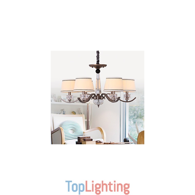 Crystal Chandelier 6 Lights Fashion Painting Metal