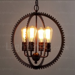 4 Light Vintage Retro Pendant Light