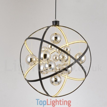 Diameter 50CM 80CM Vintage Globe Chandelier Rusty Colour Pendant Light Diameter 50CM 80CM Vintage Globe Chandelier Rusty Colour Pendant Light