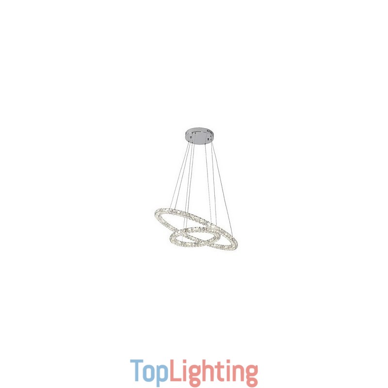 Crystal Pendant Light Lighting Modern 2 Rings Three Sides K9 Crystal Indoor Ceiling Lights Lamp Fixtures