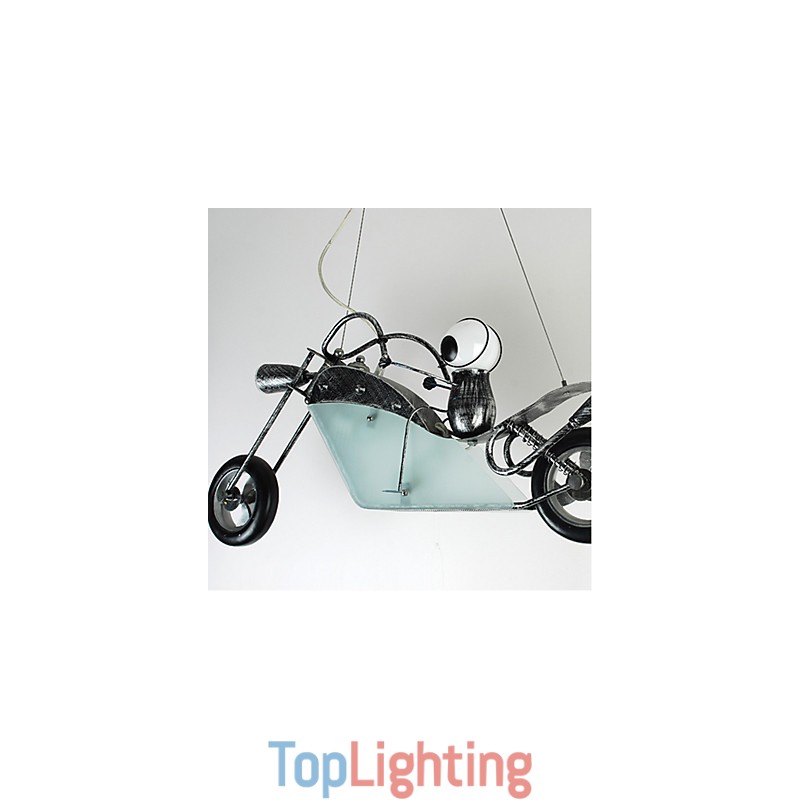 Nostalgic Children Boy Motorcycle Iron Chandelier lighting lamps