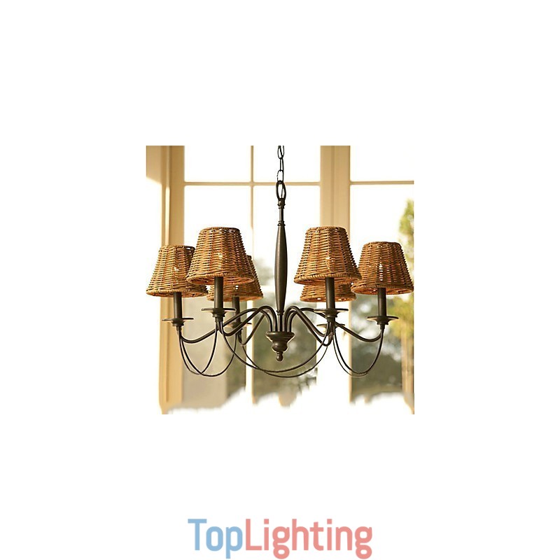 Rustic Lodge Electroplated Chandelier