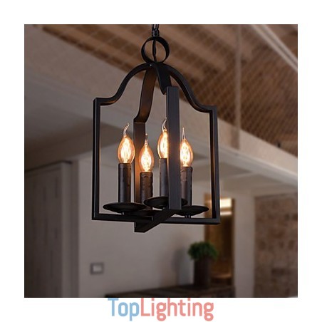 4 Light Vintage Minimalist Iron Painting Pendant Light 4 Light Vintage Minimalist Iron Painting Pendant Light