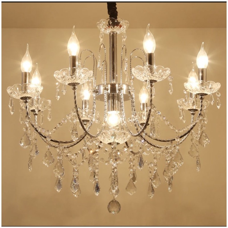 Elegant Crystal Chandelier with 9 Lights