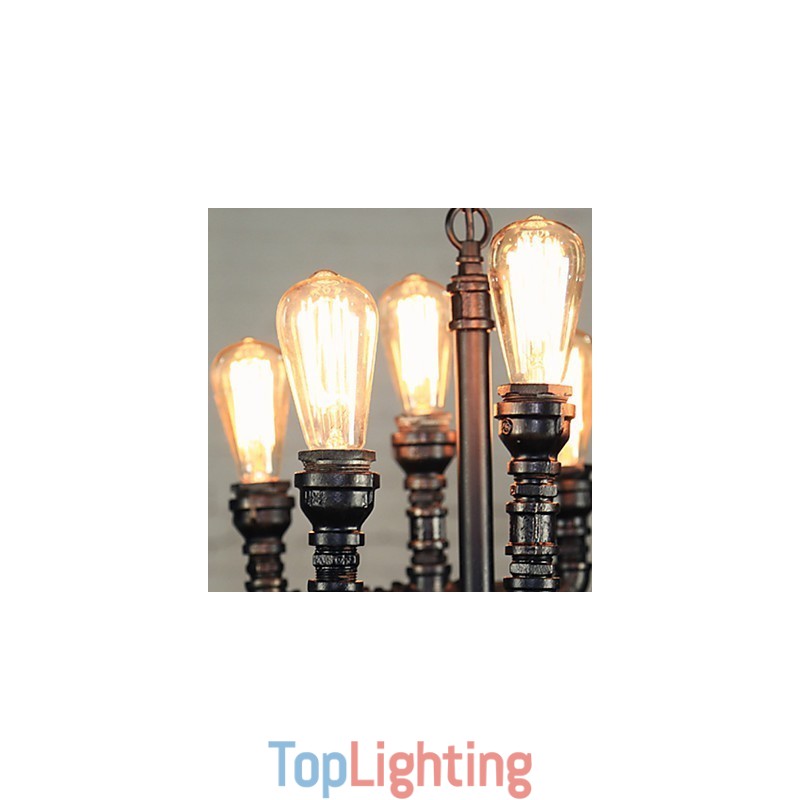 Chandelier Mini Style Rustic Lodge Retro Metal